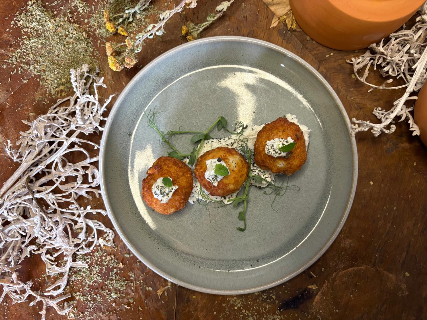 Elarji Balls with Mint Cream Cheese