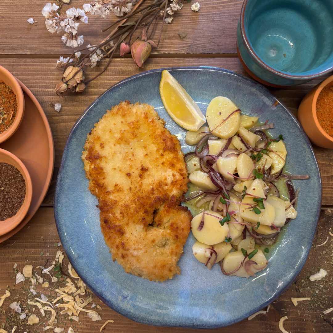 Chicken Schnitzel with Swabian Potato Salad