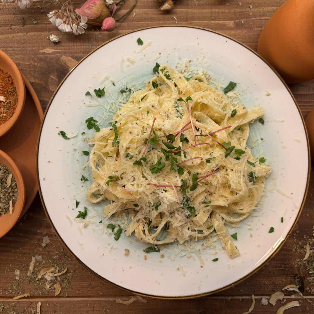 Vegan Truffle Tagliatelle with Walnuts